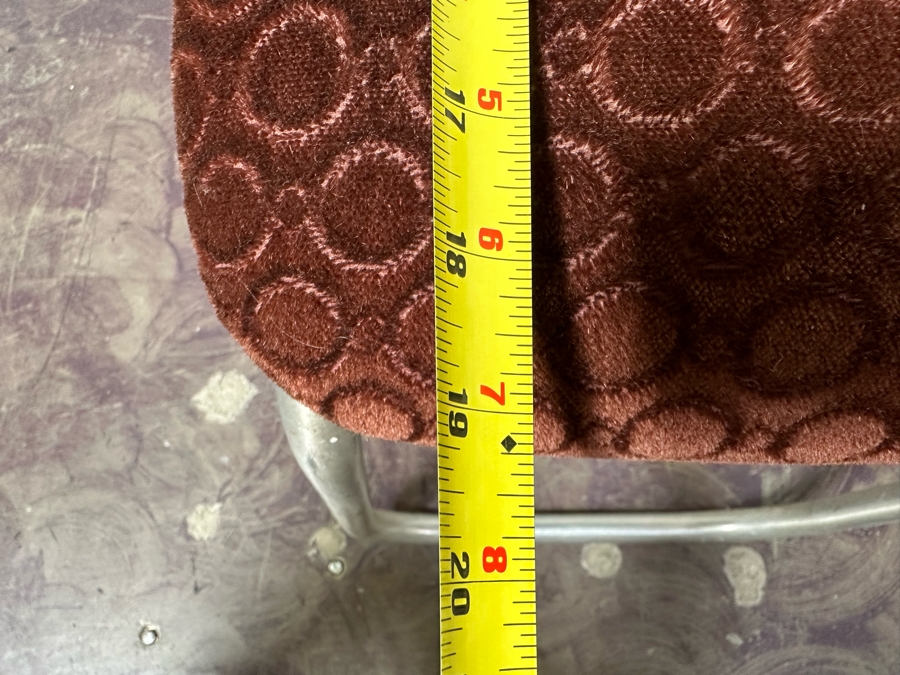 Warren McArthur Art Deco Aluminum Side Chairs With Mohair Fabric, Set Of Three Chairs 16W X 19D X 30H & 17W X 17D X 34H [Photo 13]