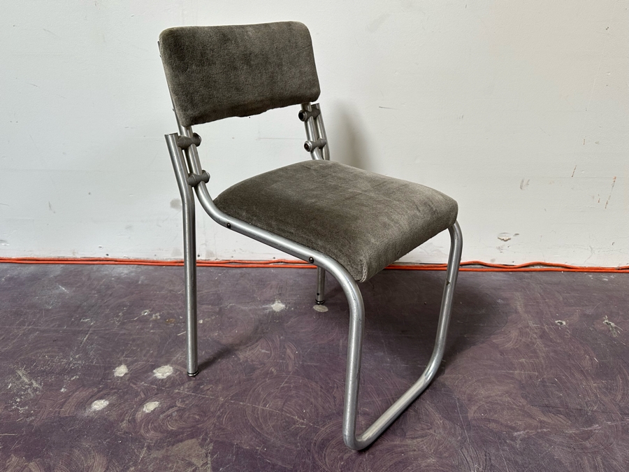 Warren McArthur Art Deco Aluminum Side Chair 18W X 18D X 31H [Photo 4]