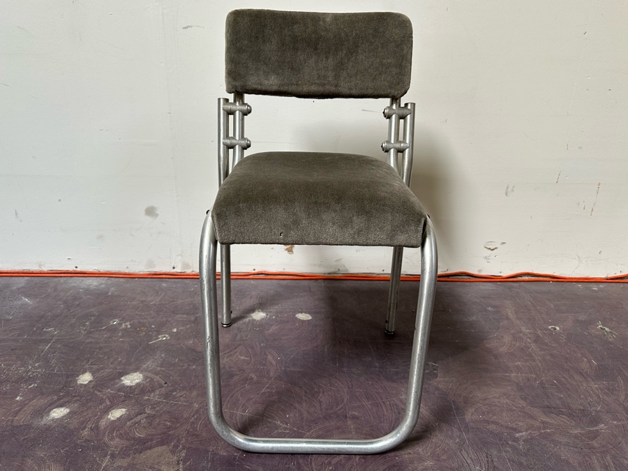 Warren McArthur Art Deco Aluminum Side Chair 18W X 18D X 31H [Photo 3]