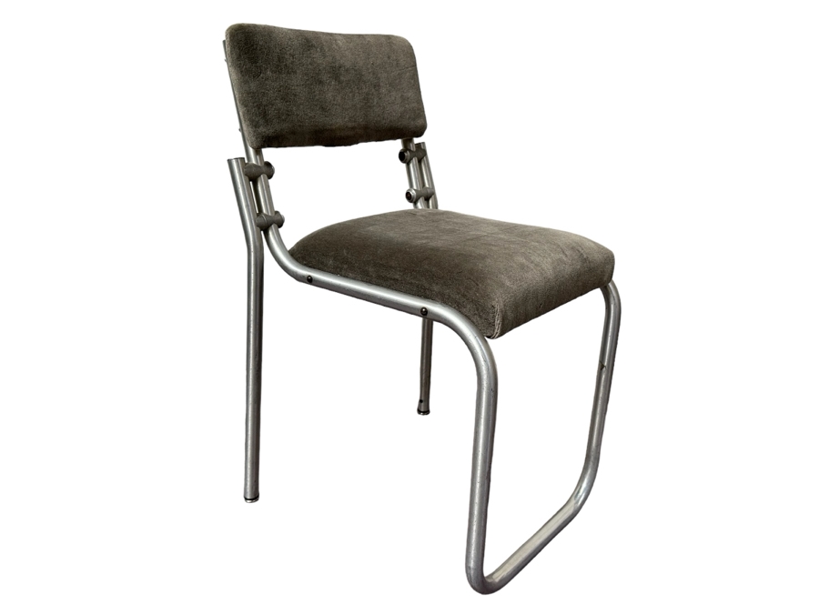 Warren McArthur Art Deco Aluminum Side Chair 18W X 18D X 31H