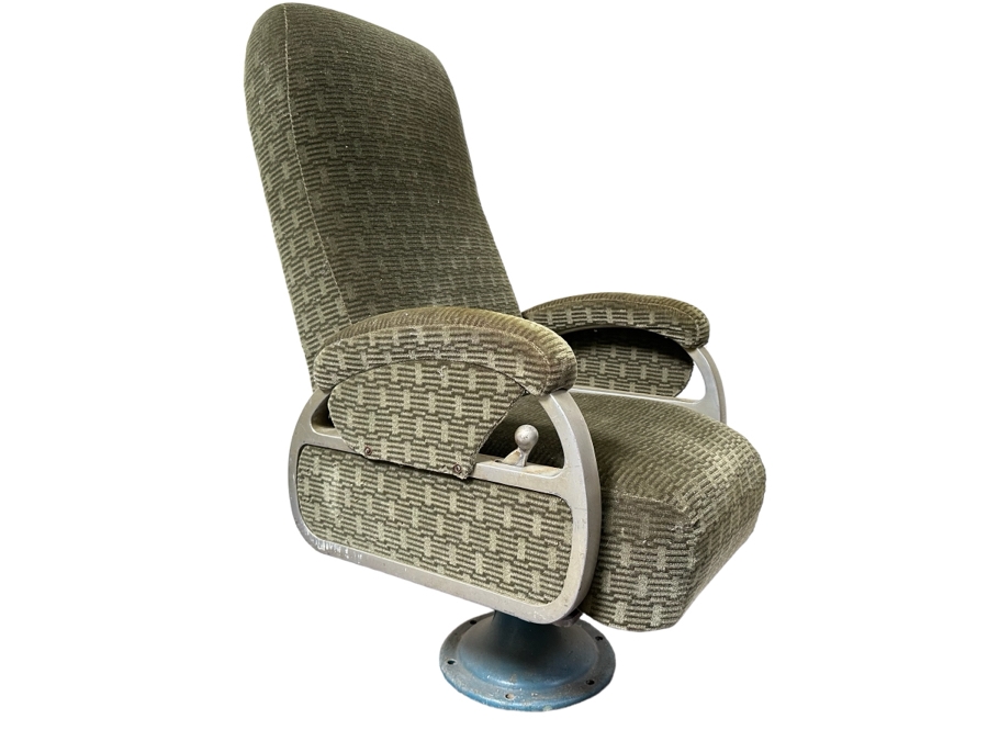 Vintage Art Deco Twin Cities Hiawatha Train Observation Reclining Swivel Chair 23W X 26D X 43H [Photo 2]