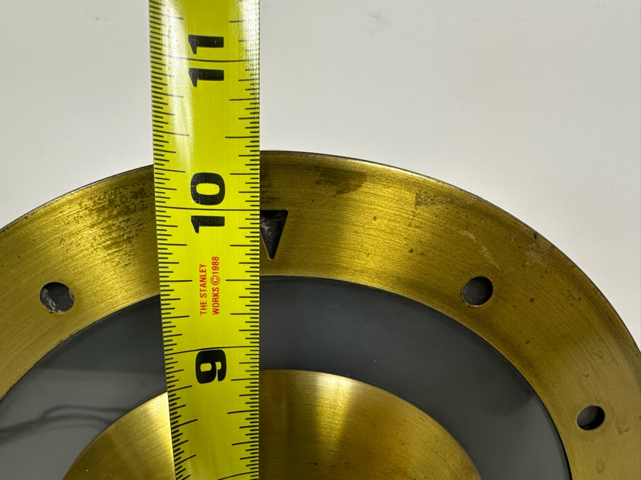 Vintage Art Deco Illuminated Footed Brass Desk Clock With Light By Alexa Corp Working 8W X 10.5H [Photo 14]