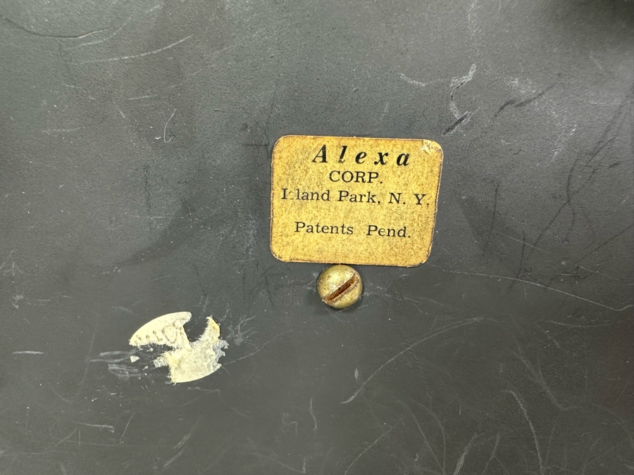 Vintage Art Deco Illuminated Footed Brass Desk Clock With Light By Alexa Corp Working 8W X 10.5H [Photo 10]