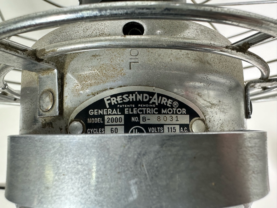 Vintage Fresh'nd-Aire General Electric Motor Fan Model 2000 Working 22W X 26H [Photo 6]