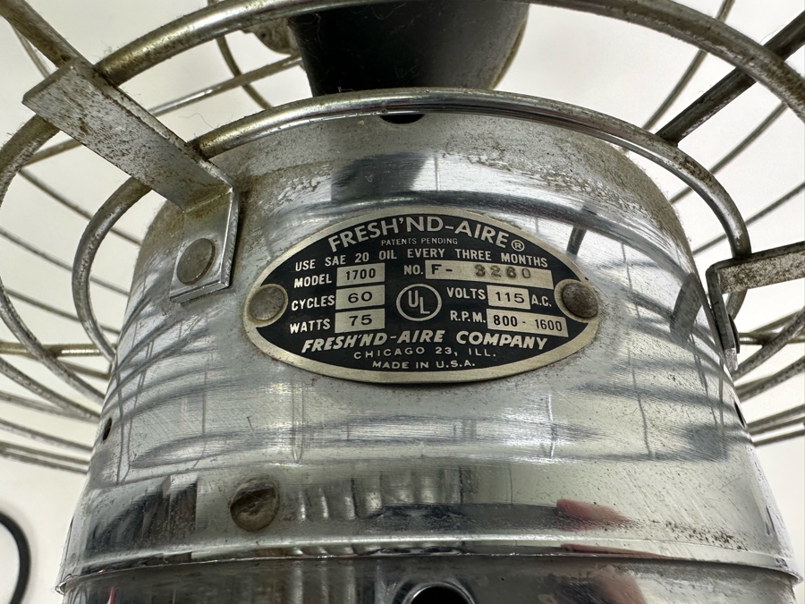 Vintage Fresh'nd-Aire General Electric Motor Fan Model 1700 Not Working 19W X 23H [Photo 4]