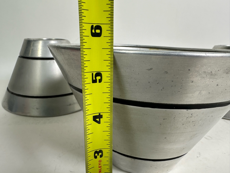 Three Aluminum Art Deco Lamp Shades 9W X 5.5H [Photo 8]