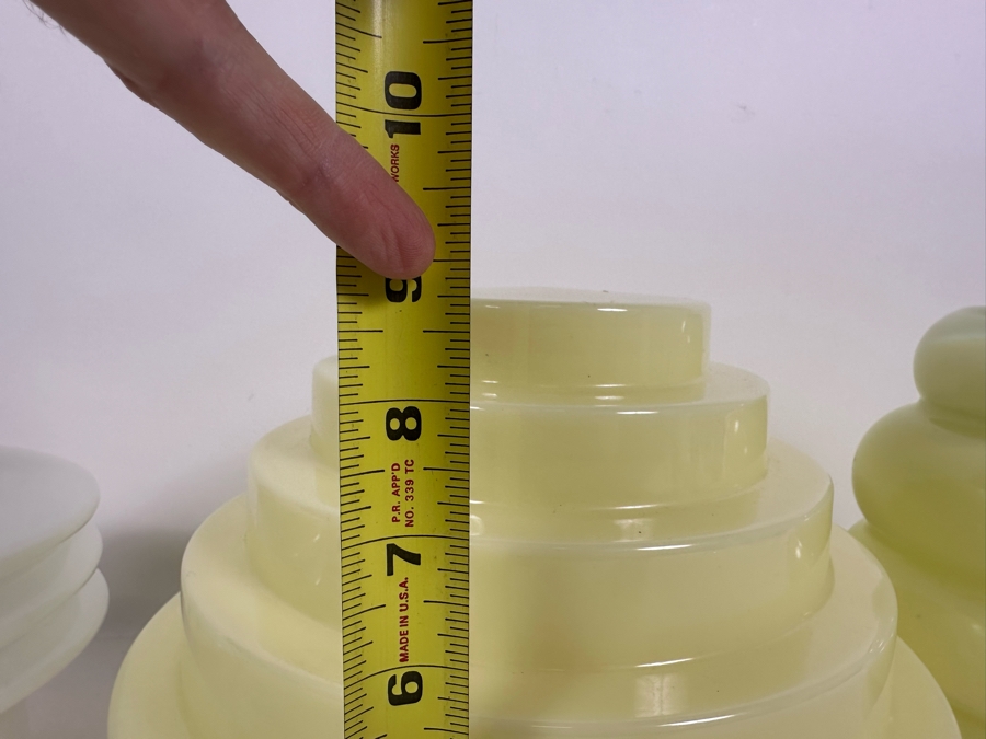 Four Art Deco Glass Light Fixture Shades 7H - 9H [Photo 14]