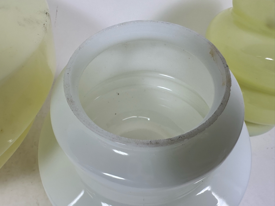 Four Art Deco Glass Light Fixture Shades 7H - 9H [Photo 13]