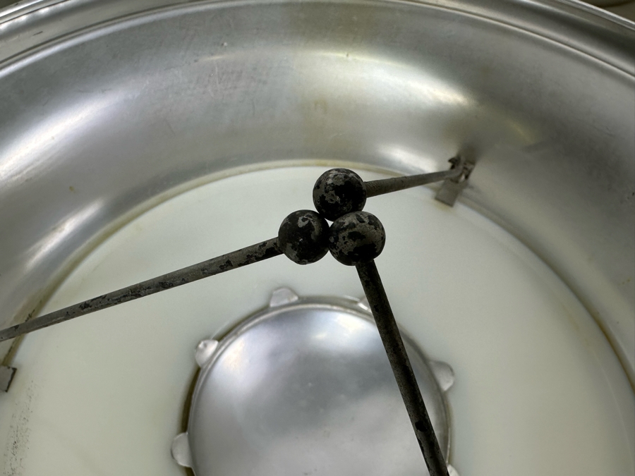 Four Art Deco Aluminum / Glass Light Fixture Shades (One Has Broken Glass) 14W X 4.5H [Photo 10]