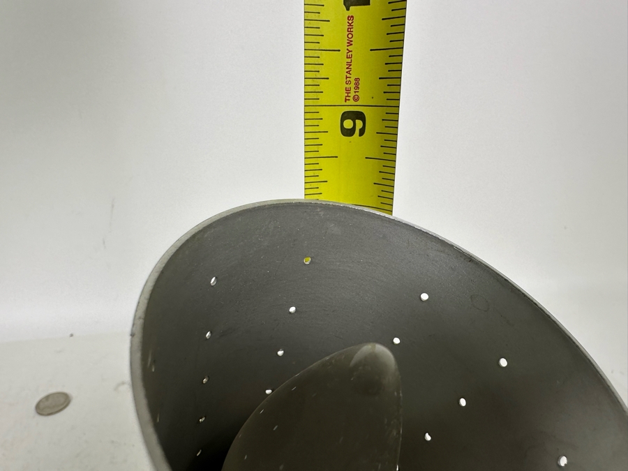 Mid-Century Modern Brushed Aluminum Light Fixture 8H [Photo 8]