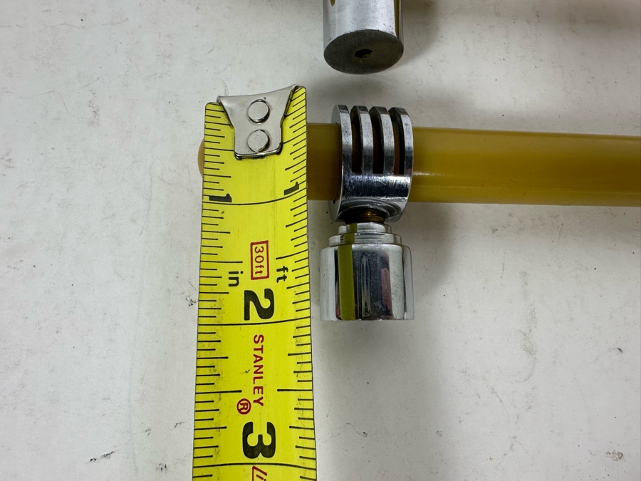 Pair Of Art Deco Chrome And Bakelite Handles Door Pulls 9.5L X 2H [Photo 7]