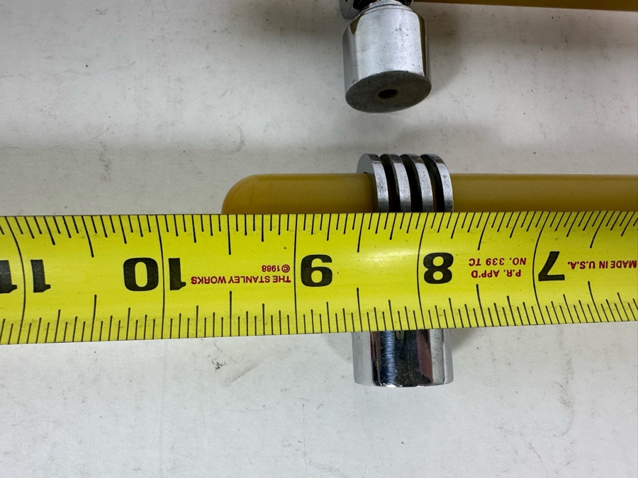 Pair Of Art Deco Chrome And Bakelite Handles Door Pulls 9.5L X 2H [Photo 6]