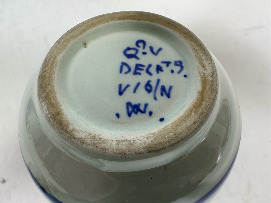 Collection Of Delft Blue Hand Painted Pieces Including Clock (Clock Starts But Eventually Stops) - See Photos [Photo 15]