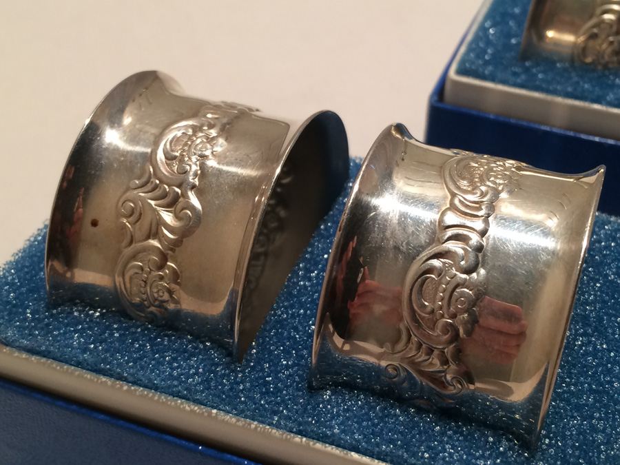 Wallace Silversmiths Silver Napkin Rings [Photo 2]
