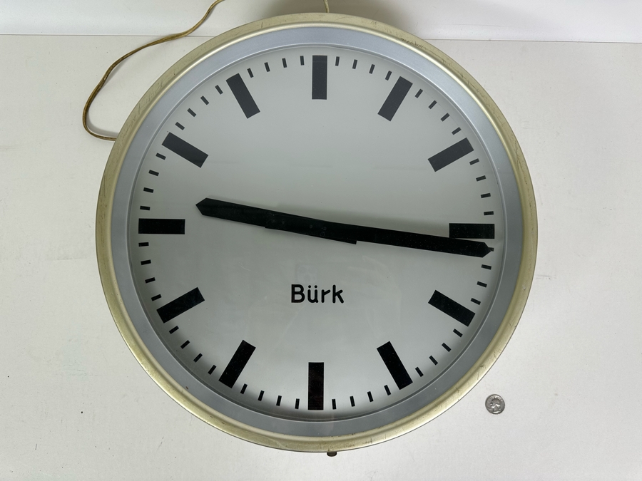 Large Double-Sided Industrial German Burk Station Clock Untested 18R [Photo 10]