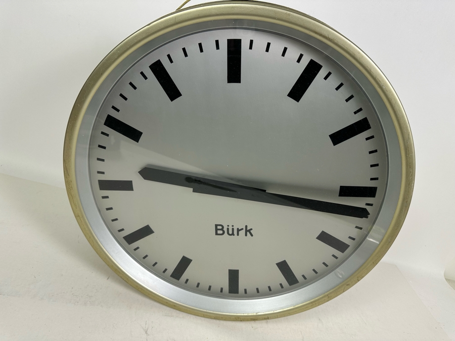 Large Double-Sided Industrial German Burk Station Clock Untested 18R [Photo 8]