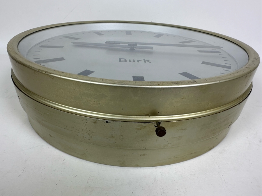 Large Double-Sided Industrial German Burk Station Clock Untested 18R [Photo 9]