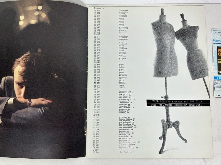 1985 Bruce Springsteen & The E Street Band Concert Program & Frankfurt, Germany Conert Ticket And Phil Collins The 'No Jacket Required' Tour 85 Concert Program And Frankfurt, Germany Concert Ticket [Photo 11]