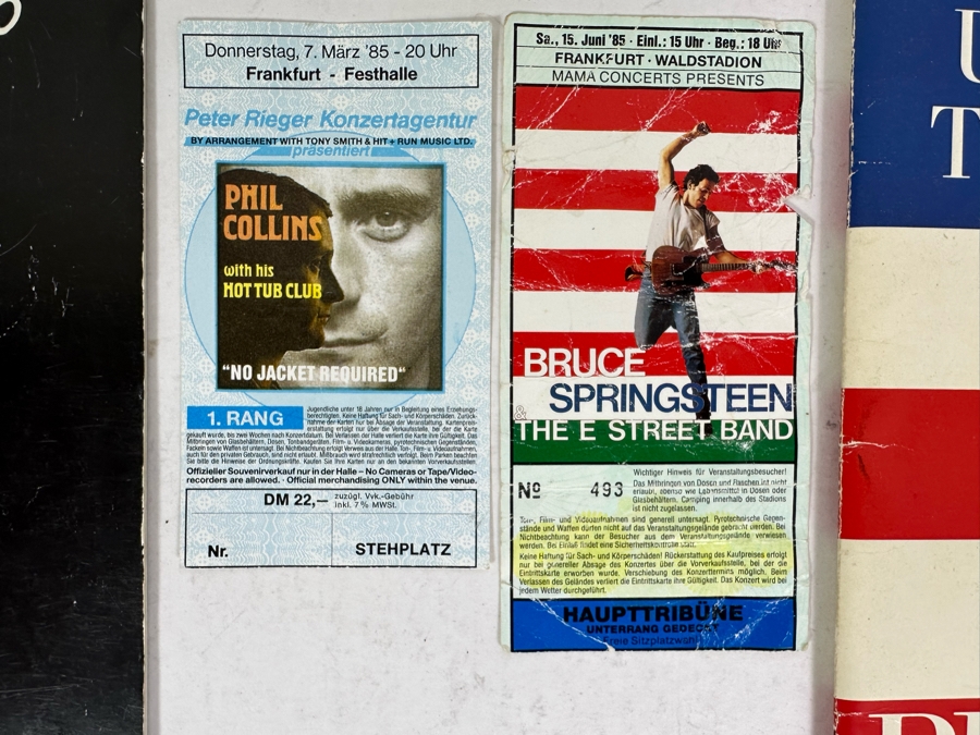 1985 Bruce Springsteen & The E Street Band Concert Program & Frankfurt, Germany Conert Ticket And Phil Collins The 'No Jacket Required' Tour 85 Concert Program And Frankfurt, Germany Concert Ticket [Photo 3]