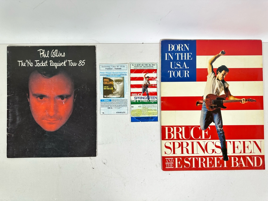 1985 Bruce Springsteen & The E Street Band Concert Program & Frankfurt, Germany Conert Ticket And Phil Collins The 'No Jacket Required' Tour 85 Concert Program And Frankfurt, Germany Concert Ticket [Photo 2]