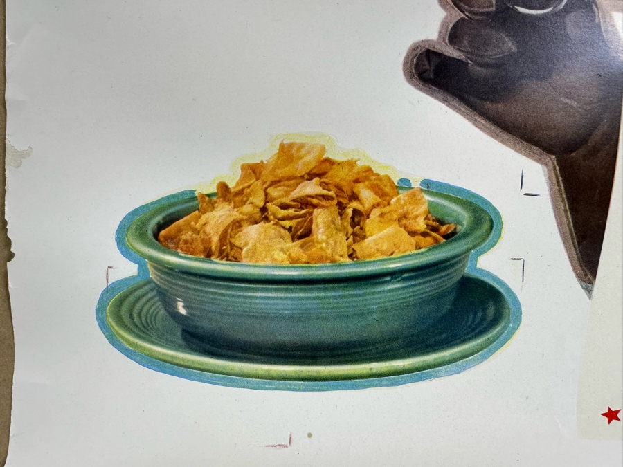 Vintage 1940s Kellogg's Cereal Armed Forces Poster 31 X 20 [Photo 6]