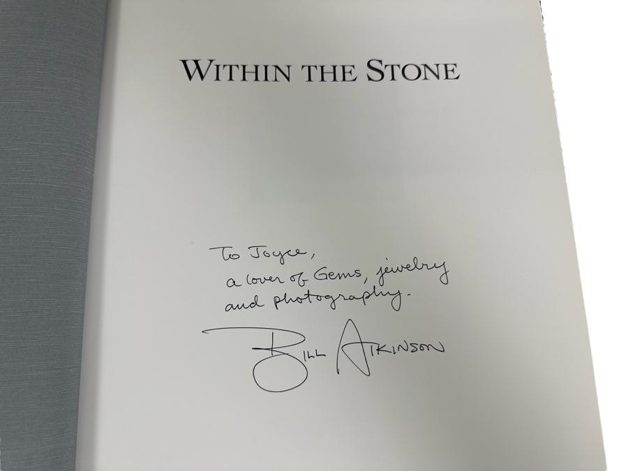 Signed First Edition Hardcover Book Within The Stone - Photography By Bill Atkinson Signed By Bill Atkinson [Photo 3]