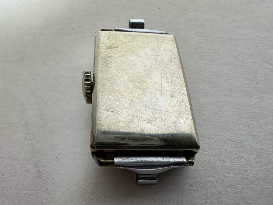 Vintage Art Deco Watch By Elgin Designed By Lucien Lelong In 1920s Working (No Watch Band) [Photo 4]