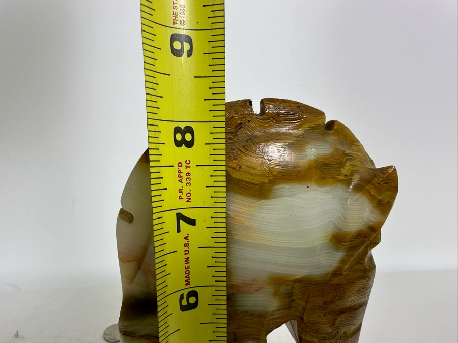 Vintage Onyx Horse Head Bookend Sculpture 8.25H [Photo 7]