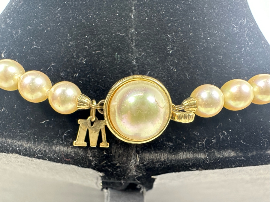 Majorica Faux Pearl 16' Necklace With Sterling Silver Clasp [Photo 3]