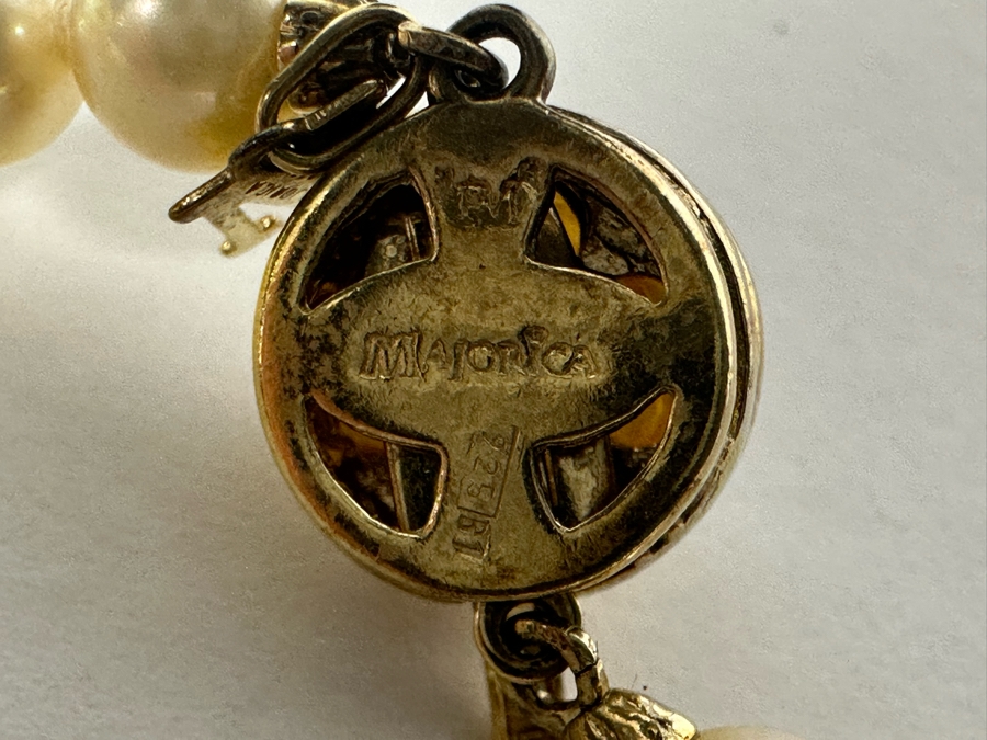 Majorica Faux Pearl 16' Necklace With Sterling Silver Clasp [Photo 5]