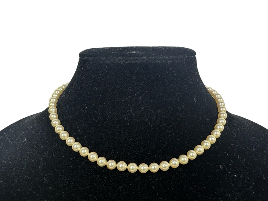 Majorica Faux Pearl 16' Necklace With Sterling Silver Clasp [Photo 1]