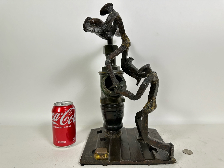 Raymond C. Carrington California Scrap Iron Railroad Sculpture Dated 1973 And Signed By Artist Fruit Growers Supply (FGS) Sunkist Corp 9W X 8D X 15H Estimate $1,000-$10,000 [Photo 8]