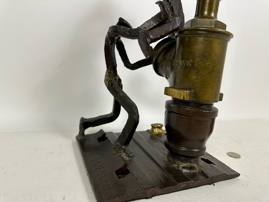 Raymond C. Carrington California Scrap Iron Railroad Sculpture Dated 1973 And Signed By Artist Fruit Growers Supply (FGS) Sunkist Corp 9W X 8D X 15H Estimate $1,000-$10,000 [Photo 17]