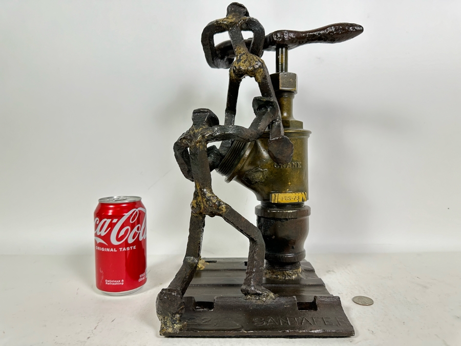 Raymond C. Carrington California Scrap Iron Railroad Sculpture Dated 1973 And Signed By Artist Fruit Growers Supply (FGS) Sunkist Corp 9W X 8D X 15H Estimate $1,000-$10,000 [Photo 3]