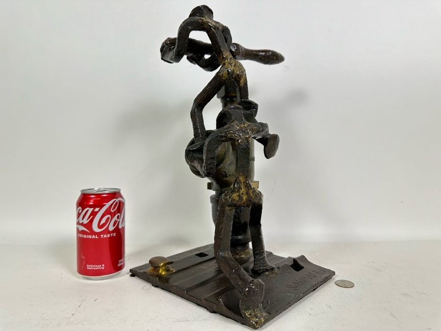 Raymond C. Carrington California Scrap Iron Railroad Sculpture Dated 1973 And Signed By Artist Fruit Growers Supply (FGS) Sunkist Corp 9W X 8D X 15H Estimate $1,000-$10,000 [Photo 6]