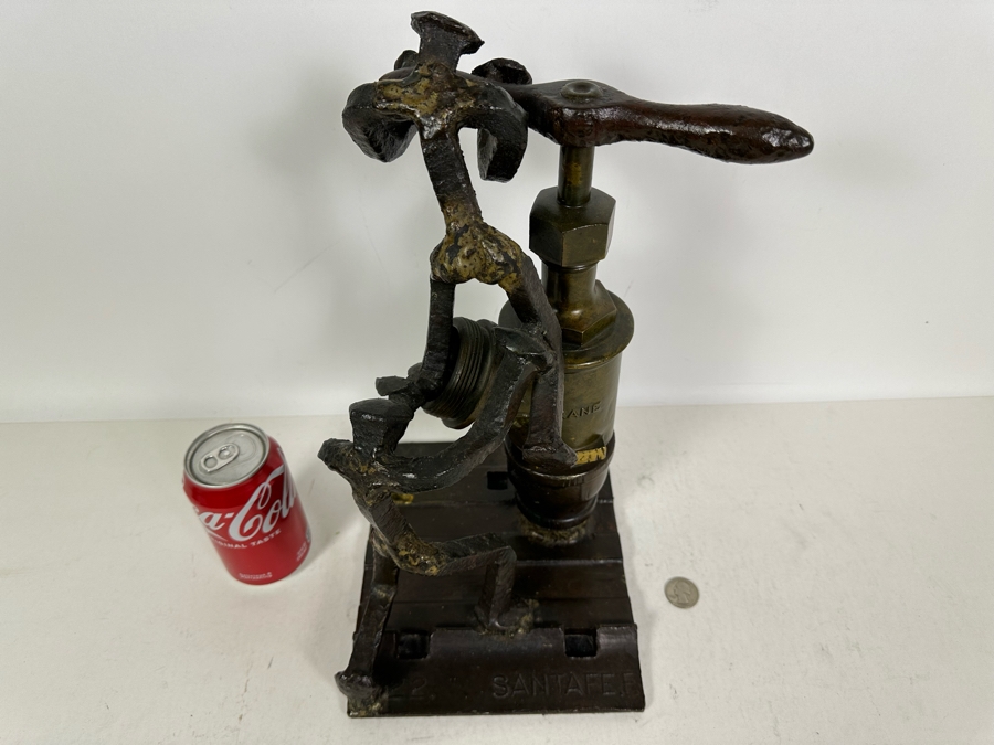Raymond C. Carrington California Scrap Iron Railroad Sculpture Dated 1973 And Signed By Artist Fruit Growers Supply (FGS) Sunkist Corp 9W X 8D X 15H Estimate $1,000-$10,000 [Photo 4]