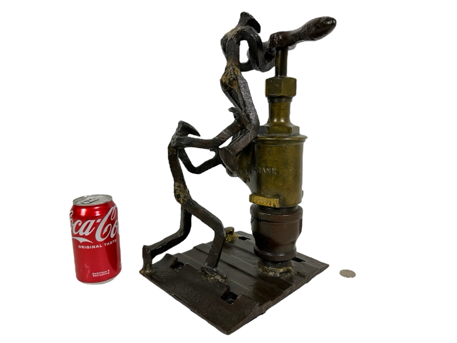 Raymond C. Carrington California Scrap Iron Railroad Sculpture Dated 1973 And Signed By Artist Fruit Growers Supply (FGS) Sunkist Corp 9W X 8D X 15H Estimate $1,000-$10,000 [Photo 1]
