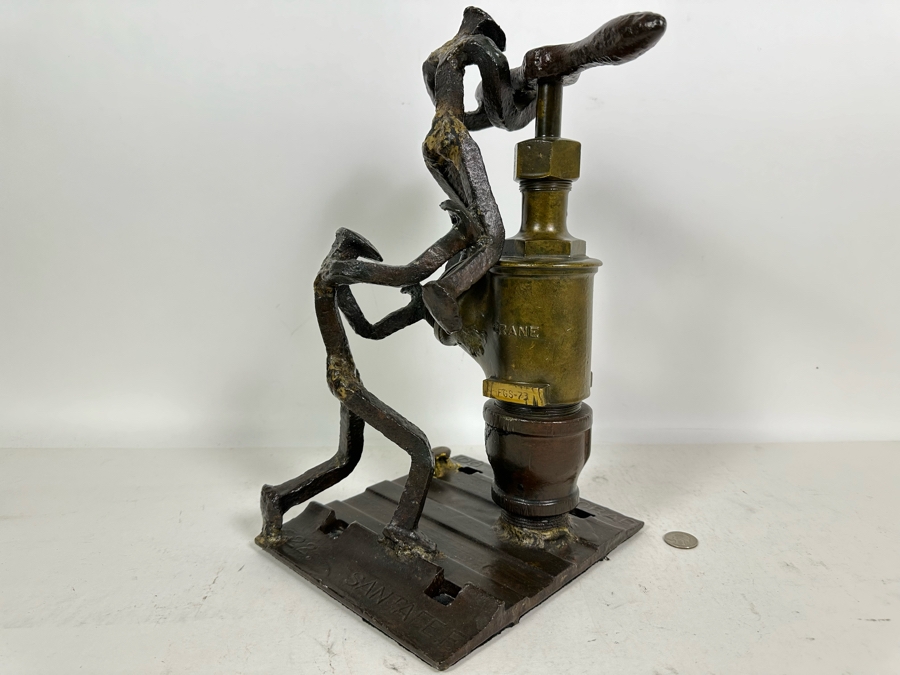 Raymond C. Carrington California Scrap Iron Railroad Sculpture Dated 1973 And Signed By Artist Fruit Growers Supply (FGS) Sunkist Corp 9W X 8D X 15H Estimate $1,000-$10,000 [Photo 28]