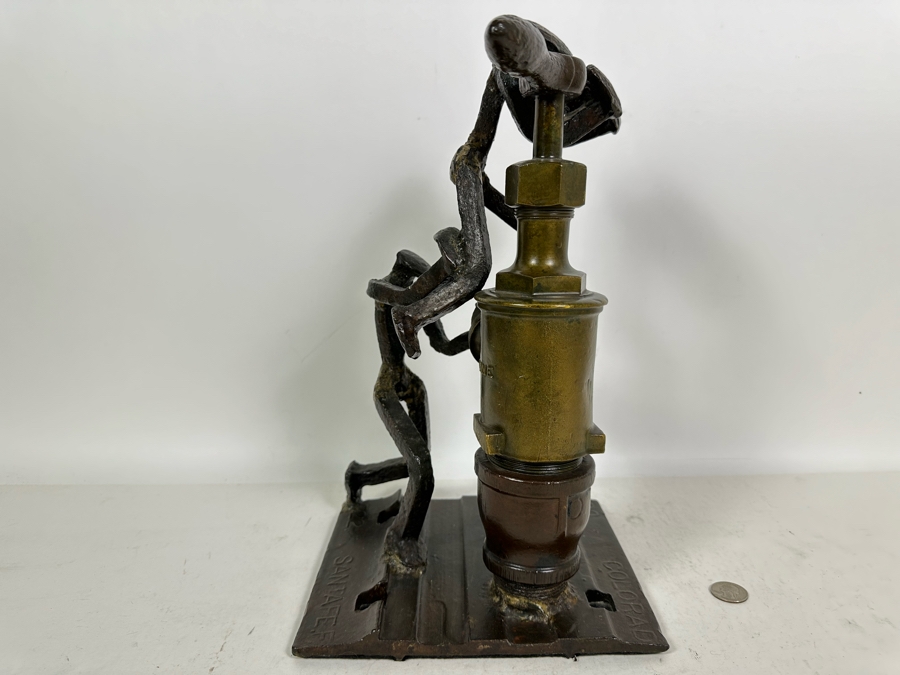 Raymond C. Carrington California Scrap Iron Railroad Sculpture Dated 1973 And Signed By Artist Fruit Growers Supply (FGS) Sunkist Corp 9W X 8D X 15H Estimate $1,000-$10,000 [Photo 16]
