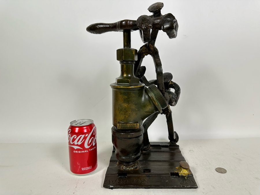 Raymond C. Carrington California Scrap Iron Railroad Sculpture Dated 1973 And Signed By Artist Fruit Growers Supply (FGS) Sunkist Corp 9W X 8D X 15H Estimate $1,000-$10,000 [Photo 15]