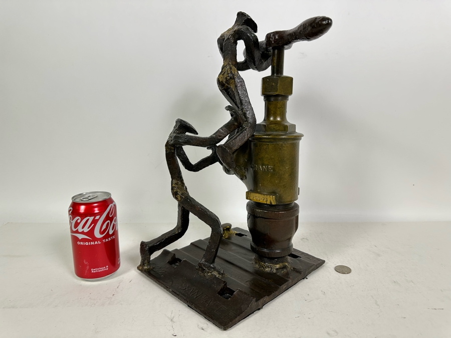 Raymond C. Carrington California Scrap Iron Railroad Sculpture Dated 1973 And Signed By Artist Fruit Growers Supply (FGS) Sunkist Corp 9W X 8D X 15H Estimate $1,000-$10,000 [Photo 29]