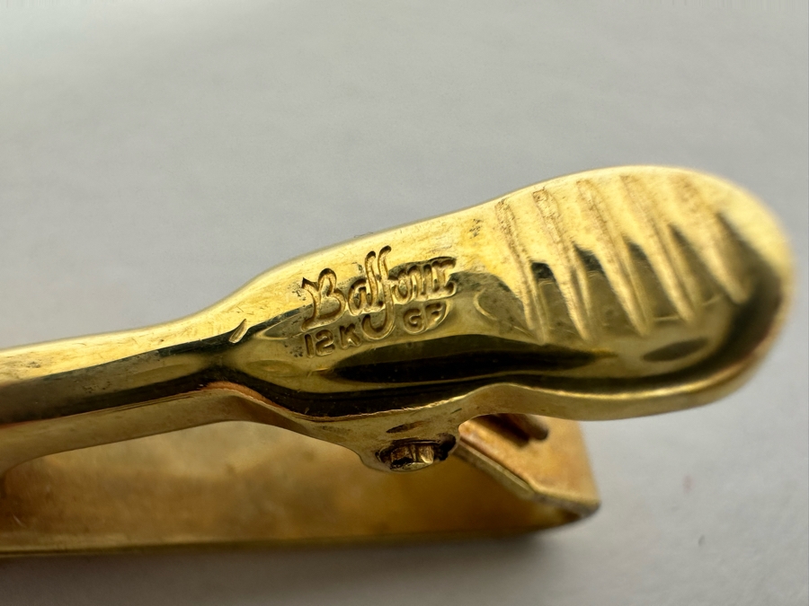 Vintage Gold-Filled General Dynamics 30 Year Employee Pin / Pendant, Gold-Filled General Dynamics 15 Year Employee Tie Clip And Gold-Filled Aerospace Pin [Photo 9]