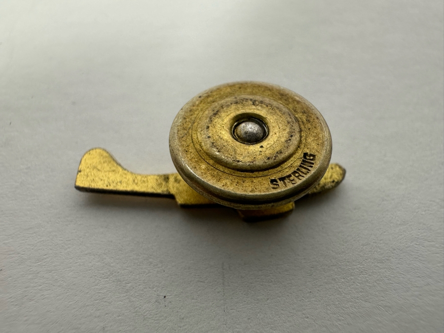 Vintage Sterling Silver Airplane Pin Screwback 2.8g [Photo 5]