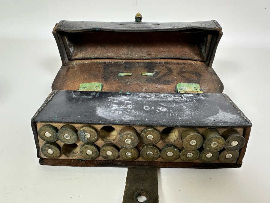 Antique 1871 U.S. Military Leather Cartridge Belt With Post Civil War Shells 8W X 2D X 4.5H [Photo 8]