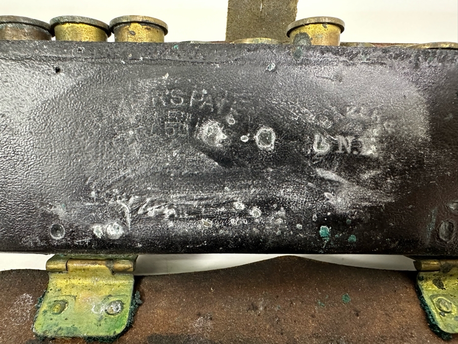 Antique 1871 U.S. Military Leather Cartridge Belt With Post Civil War Shells 8W X 2D X 4.5H [Photo 14]