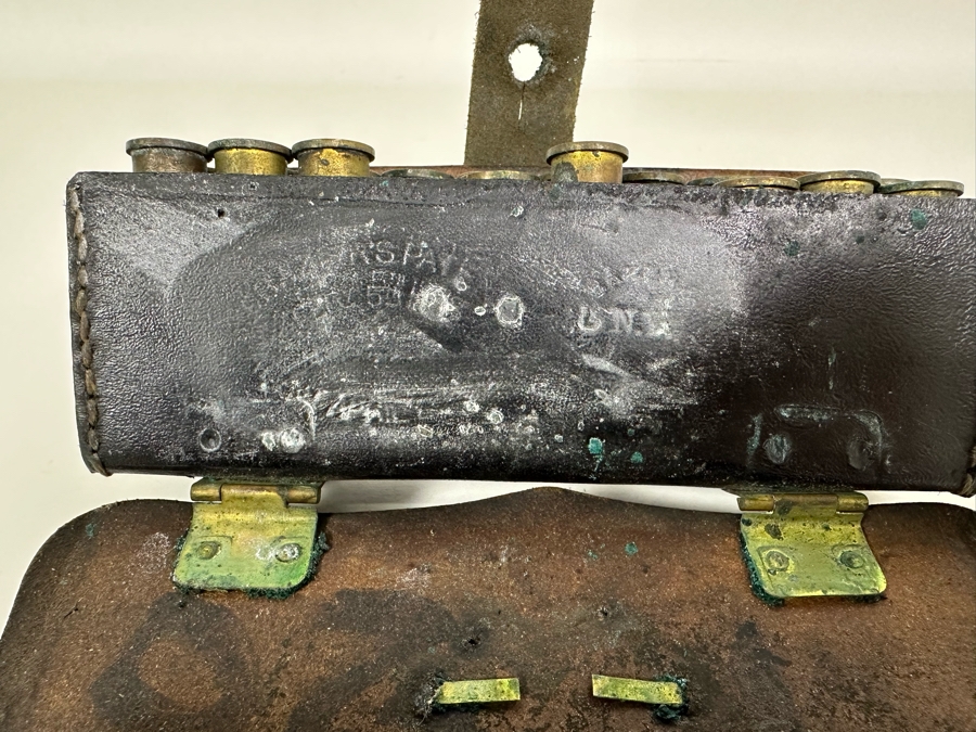 Antique 1871 U.S. Military Leather Cartridge Belt With Post Civil War Shells 8W X 2D X 4.5H [Photo 19]