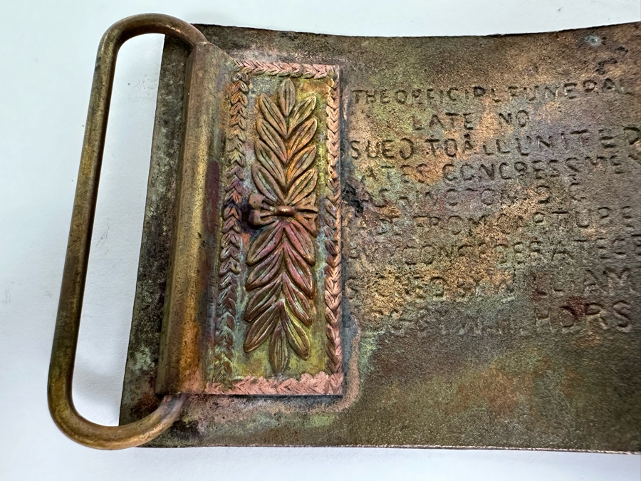 Vintage Abraham Lincoln Brass Belt Buckle Circa 1930s 'In Memory Of Our Dear President' [Photo 10]