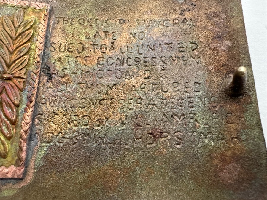 Vintage Abraham Lincoln Brass Belt Buckle Circa 1930s 'In Memory Of Our Dear President' [Photo 9]