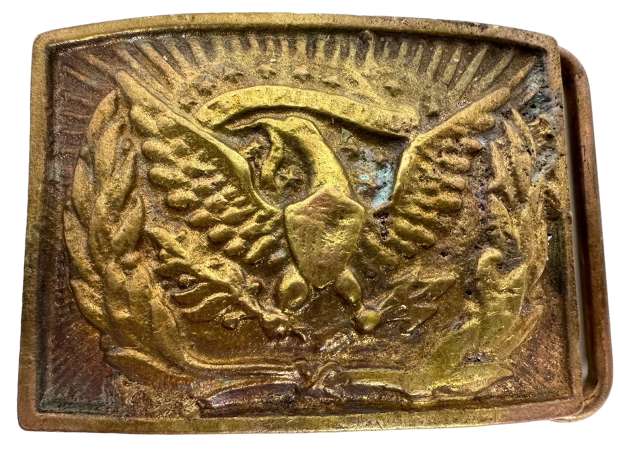 Vintage Brass Military Belt Buckle