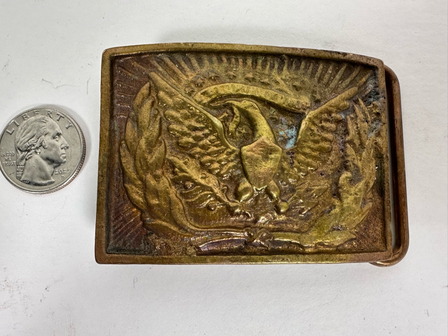 Vintage Brass Military Belt Buckle [Photo 4]